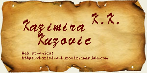 Kazimira Kuzović vizit kartica